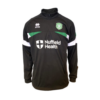 Errea Black 1/4 zip Track top - Adult